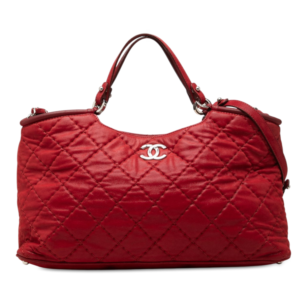 Pre-Loved Chanel Small Quilted Iridescent Calfskin Sea Hit Tote